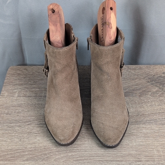 White Mountain Suede Ankle Booties - Brown - Picture 1 of 10